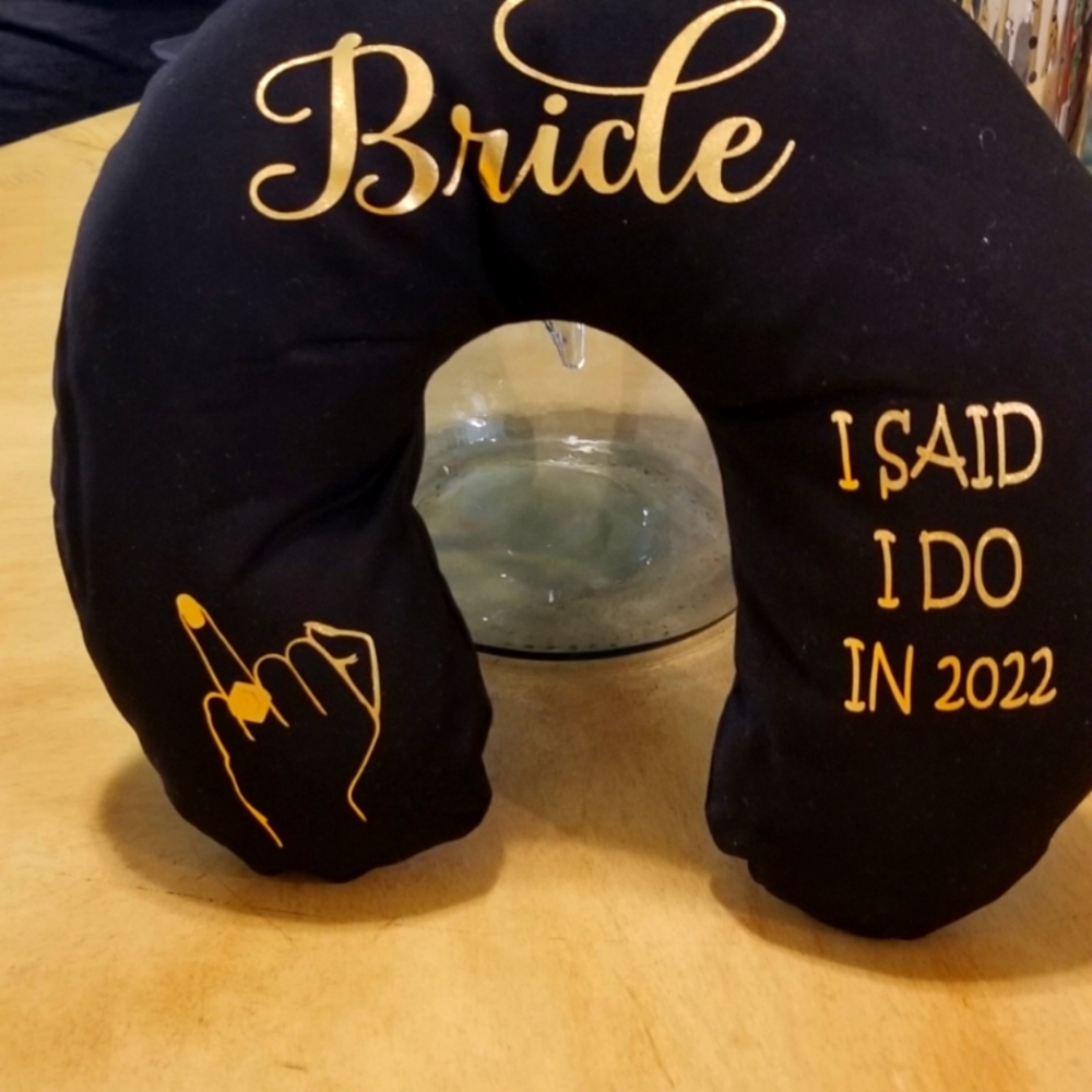 Custom made pillow  and face mask.